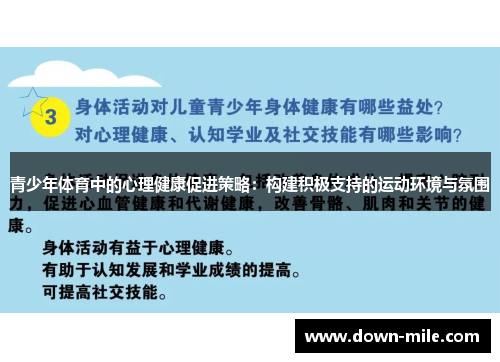 青少年体育中的心理健康促进策略:构建积极支持的运动环境与氛围 青少年体育中的心理健康促进策略:构建积极支持的运动环境与氛围